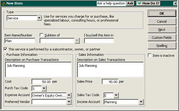 L E S S O N 1 4 8 From the drop-down list in the Expense Account field, choose the equity subaccount called Owner s Draw.