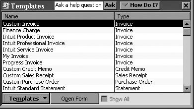 Customizing forms and writing QuickBooks Letters Creating new templates To create a new invoice template: 1 From the Lists menu, choose Templates.