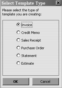 3 Click OK to select the invoice form. QuickBooks displays the Customize Invoice window, which uses multiple tabs to display several sets of formatting options.