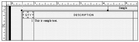 5 While holding down the mouse button, drag the column line to the left (to the one-inch mark on the ruler).