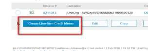 Click the button on the Invoice screen for Create Line-Item Credit Memo. 3.