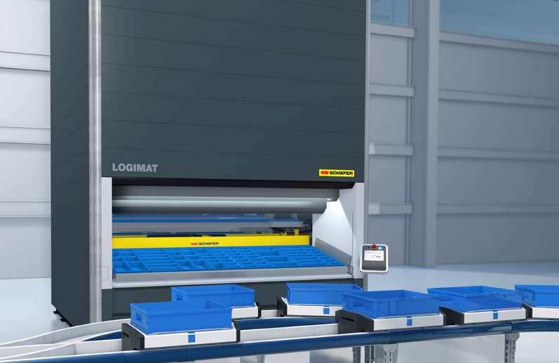 Automation LogiMat storage lift The LogiMat storage lift from SSI SCHAEFER provides you with a warehouse and order picking solution in one.