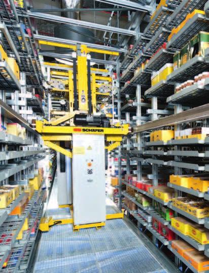 construction and racking systems Storage and retrieval systems for pallets, corlettes, etc.