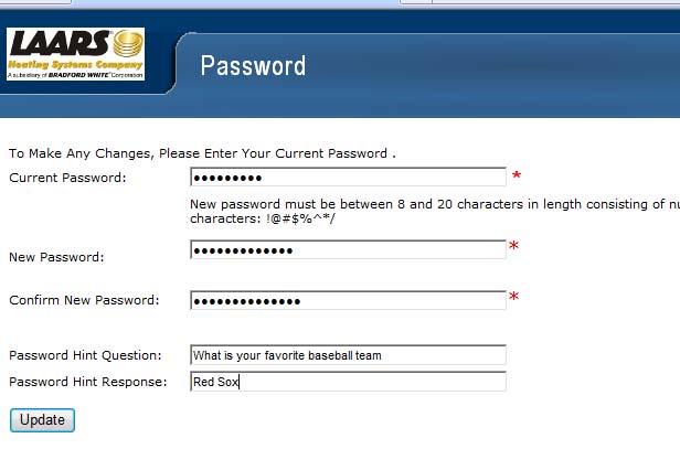 When you log in the first time you will be asked to change your password.