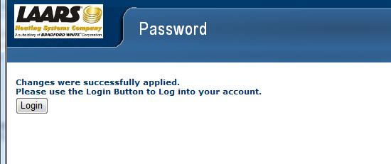 Once you ve entered your new password, the following screen will be displayed and you can click