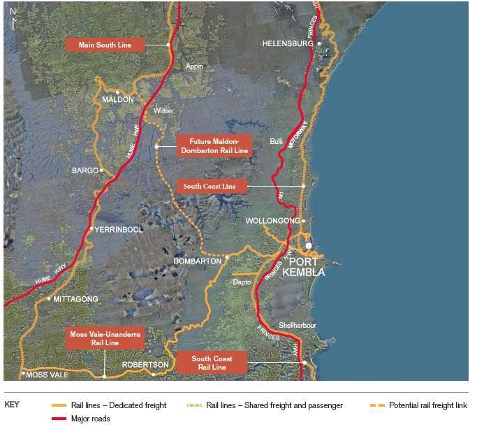 Figure 1: Port Kembla Rail Network Source: NSW Ports (2015) South West Illawarra Rail Link (SWIRL) In 2017, Illawarra First commissioned the SMART Infrastructure Facility at the University of
