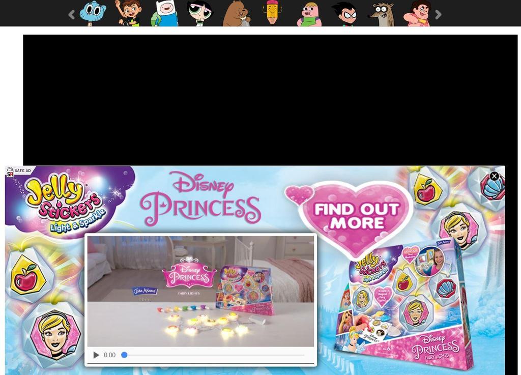 John Adams Disney Princess Jelly Stickers expandable floor ads running across