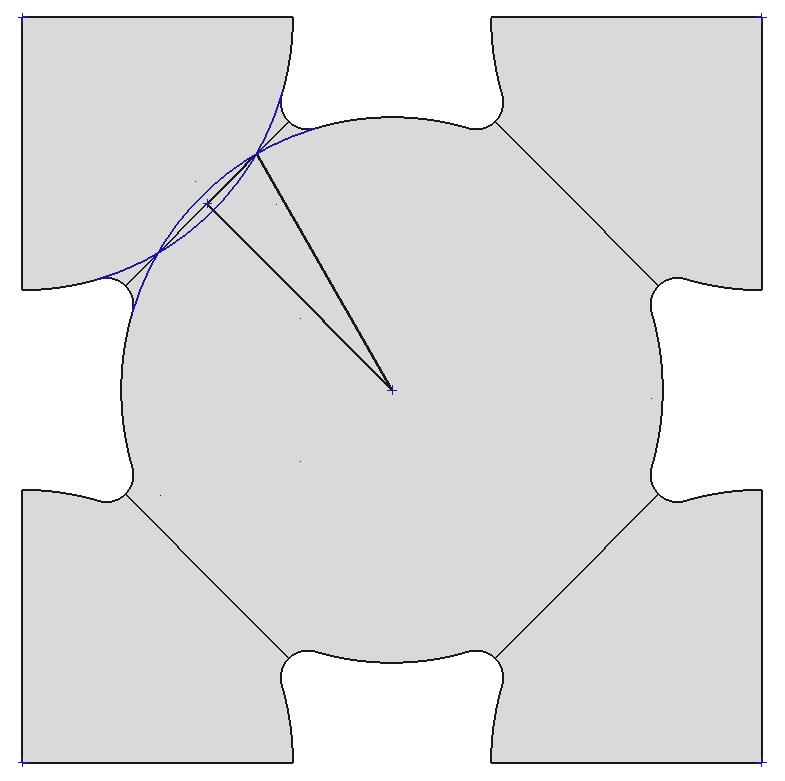 0 θ d 2 0 a Figure 2-2: Face centered cubic lattice based on reference particle diameter and reference contact angle, θ⁰ = π 12 radians.