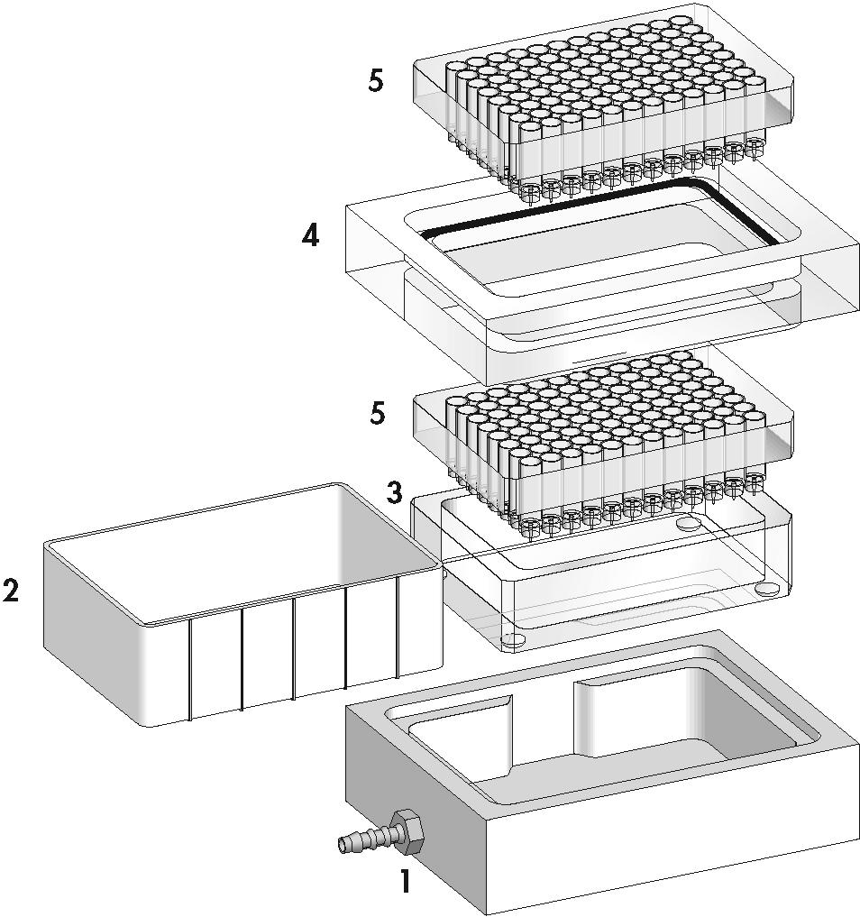 For disruption and homogenization of tissues (high-throughput): TissueLyser II (cat. no. 85300), TissueLyser Adapter Set 2 x 96 (cat. no. 69984), Stainless Steel Beads, 5 mm (cat. no. 69989), Collection Microtubes (cat.