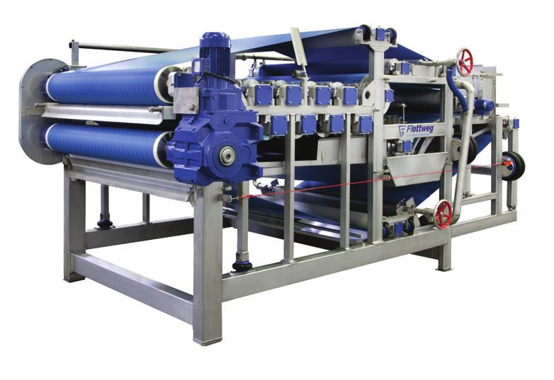 Suitable for municipal sludge, paper, chemicals, food products and minerals. Waste or food grade quality machines.