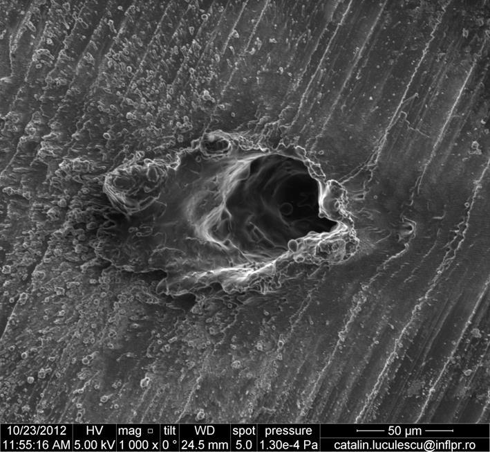 SEM Image of the Be irradiated