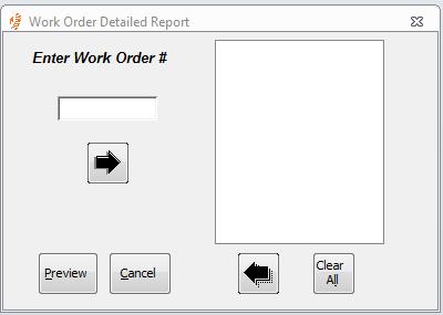 Detailed Work Order Report This report will show every detail including every transaction posted
