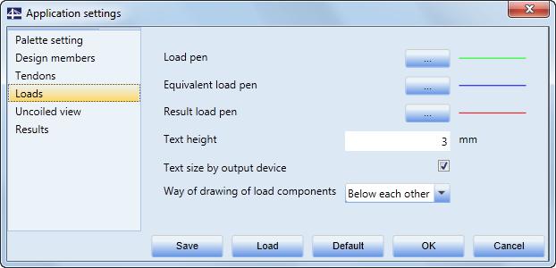 Reference line pen line style setting for drawing of design member reference axis Color select color for drawing of design member fill Particular options of the Line properties dialog box: Line color