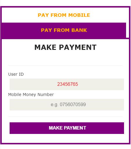 PAY SUBSCRIPTION Enter your mobile Number Click MAKE PAYMENT You will