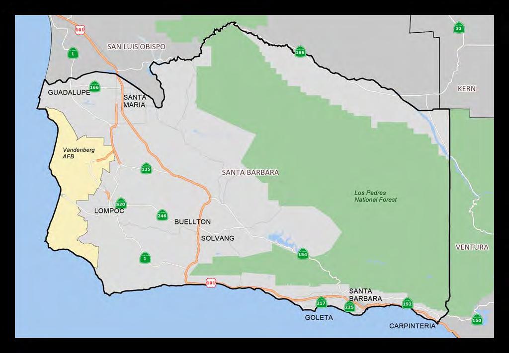 SBCAG is a Joint Powers Authority (JPA) of the nine county jurisdictions, which provides a forum for solving regional problems The SBCAG region is coextensive with the County of Santa Barbara SBCAG