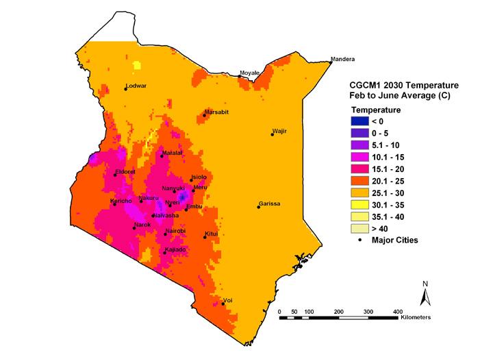 Kenyan 2030 Temperature Feb