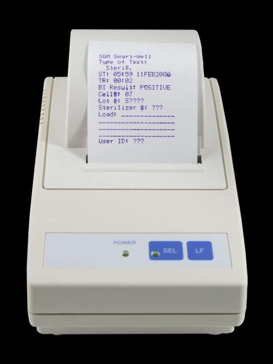 Printer Printer receives signal from Smart-Well and documents the exact time the positive result