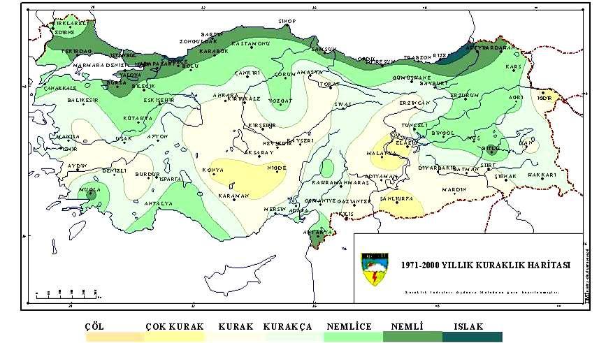 OVERVIEW OF TURKEY Total amount of arid and semi-arid areas in Turkey is