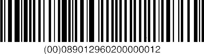 Tertiary Level Labeling (Two 1D Barcodes) (05)58901296909656 (17)130616(10)2257258 Pack Level Identifier Digit Product Identification code (GTIN)