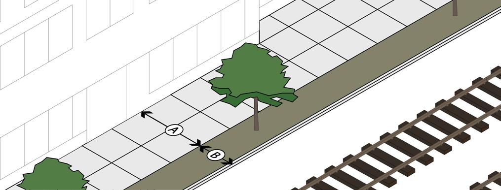 ** In TOD-TR, a perimeter planting strip is permitted in lieu of the amenity zone. C. Public Path F.