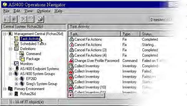 System i Navigator - Characteristics Modern technologies on user interfaces