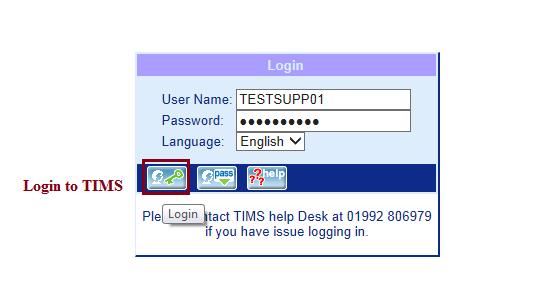 TIMS Login If you do not have the login details already, contact Electronic notification team at en.queries@uk.tesco.