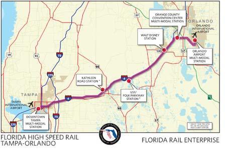 Figure 4 - Florida High Speed Rail Map Source: FDOT Florida Rail Enterprise. The State of Florida has been actively planning for the future needs of the rail system.