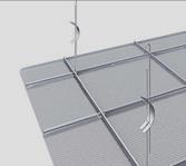 8 9 Holistically designed systems Silentmesh is an acoustic ceiling system with metallic mesh for visible lay-in mounting using a system of T-rails or concealed clamped mounting with bandraster or