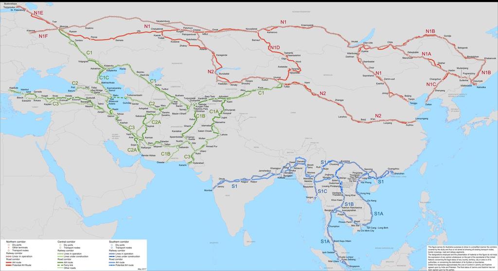STUDY FINDINGS FROM THE ESCAP EURASIAN TRANSPORT CORRIDORS PROJECT CENTRAL CORRIDOR Intercontinental & multimodal