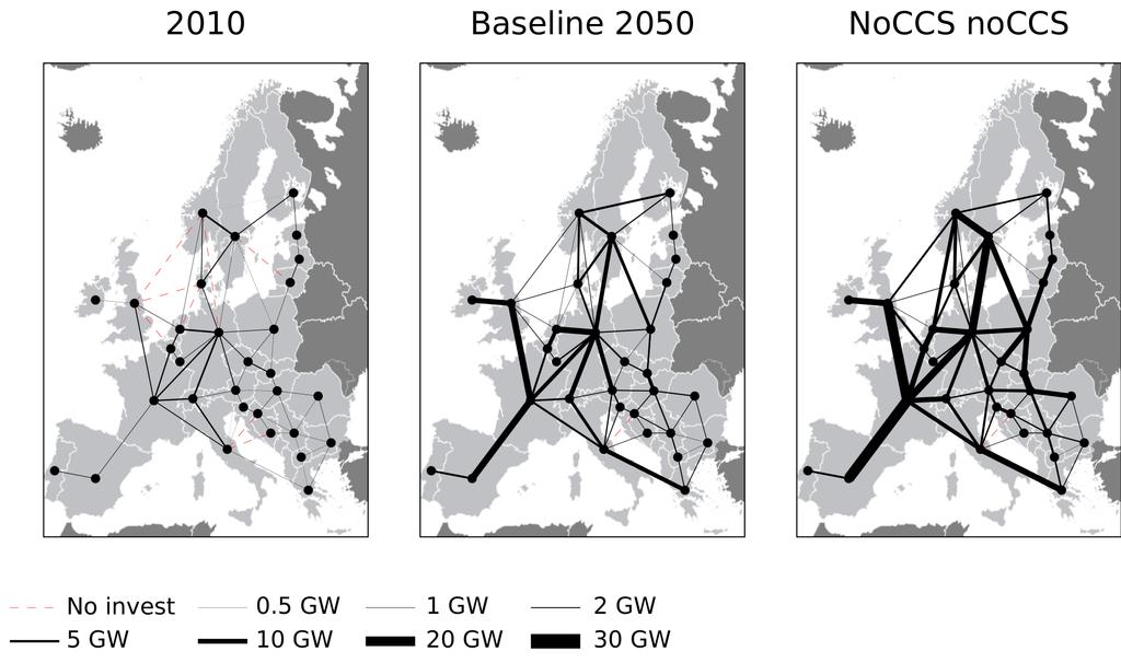 Transmission Baseline European cross-boarder interconnector expansion: capacity