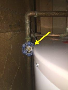 of the water heater Water heater water