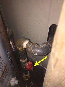 water heater Furnace gas shutoff is