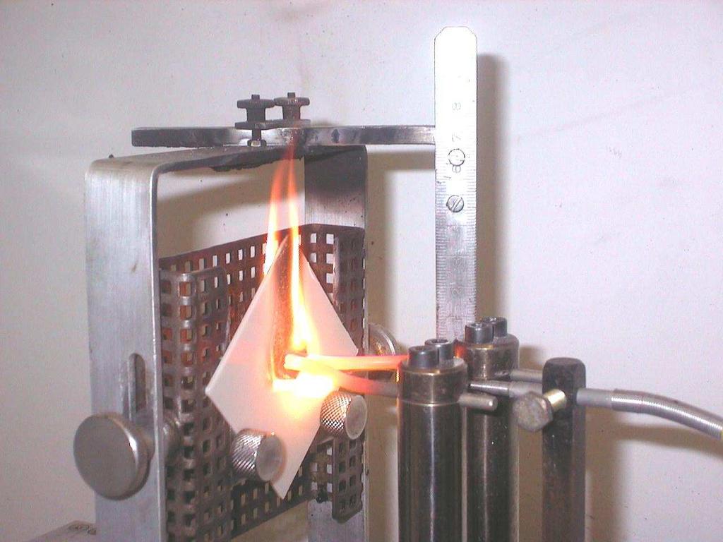 Concept Analysis Vertical Burn Test (UL94, IEC 707, DIN VDE 0304) Glow wire test (IEC 60695-2) V-0 V-1 V-2 Flame time (t1, t2) 10s 30s 30s Total flame time (t1+t2)* 50s 250s 250s