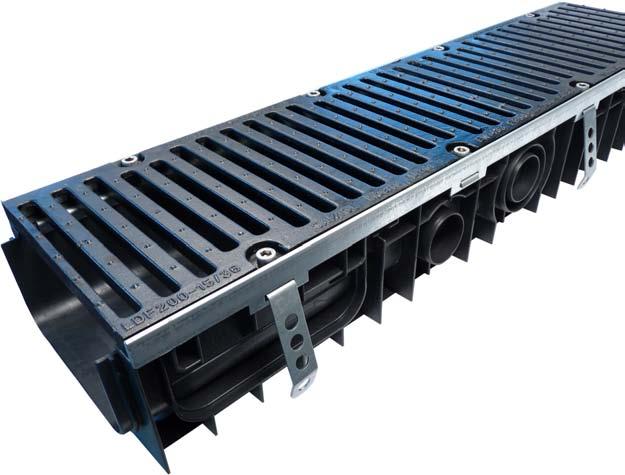 Liberty-Drain- Innovative channel drainage system mm (int) wide channel with galvanised steel edge protection.
