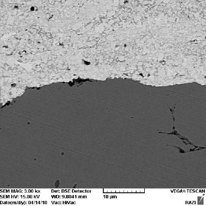 4: SEM topography coating surface 3.4 Microhardness characterization The measuring is done using an eyepiece micrometer.