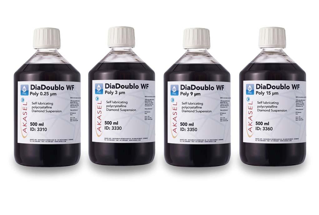www.akasel.com Catalog 2018 Page 50 DiaDoublo Water-free DiaDoublo Water-free is made from a mix of non-toxic and non-flammable glycols and does therefore not come with any hazard ratings.