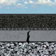 Asphalt interlayers between asphalt courses or between asphalt and concrete take up the stresses from