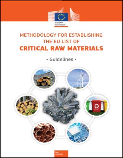 EU Critical assessment 2017 Initiative EU Critical 78 raw materials evaluated with fact sheets available, revised methodology published CRM website Commission's Communication on 2017 list of Critical