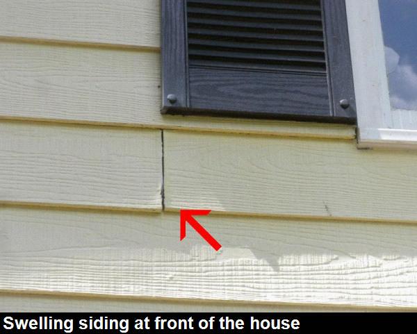 EXTERIOR INSPECTION METHOD: Visually from the ground. WALLS COVERINGS: Wood composition siding. The siding is a wood composition product.