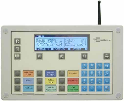Connecting machines to PlantMaster DU8P: User friendly machine interface unit The DU8P is BMS s standard data collection terminal.