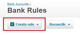 Rules. The Bank Rules page will be displayed.