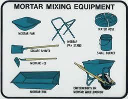 MIXING THE MORTAR: The sand and the cement have to be by hand or thoroughly mixed in a mechanical mixer before adding any water Do not use dirty water, or water from puddles or ponds, as this could