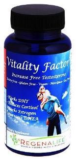 Vitality Factor Hormone support Ingredients are clinically proven to increase Testosterone precursor DHEA by as much as 33% Blocks estrogen by as much as 80% Blocks DHT by as much as 80% Clinically