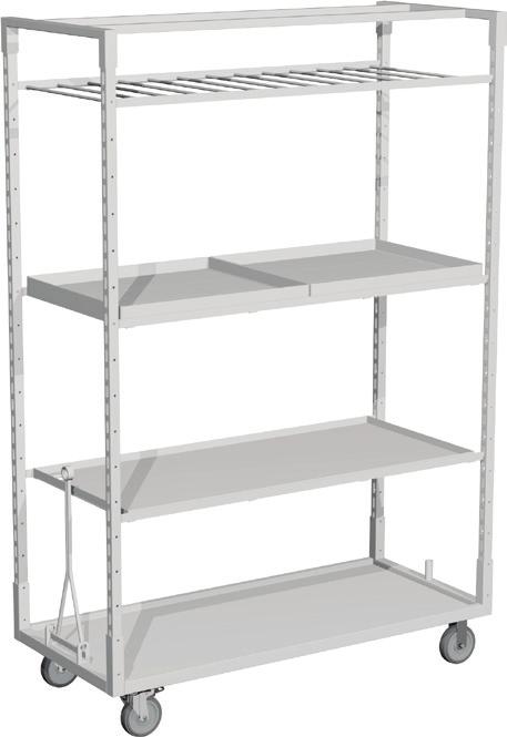 5 H Material and Finish: Mild steel construction Frame finish: white powder coat Top Hang Rack finish: lacquered zinc Features & Specifications
