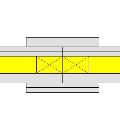 If the installation of a single-piece party wall spandrel panel is not possible and joints between panels are necessary, the vertical joint shown in the illustration opposite is an example of a joint