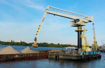 SERIES E-Crane Floating Solutions Custom Engineered to Meet Customer Requirements! Up to 500 t/hour No Ropes!