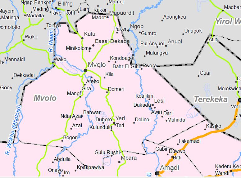 Background information Since the definition of the new administrative boundaries, Greater Mvolo, located in the Eastern part of Western Equatoria, has been divided in 3 counties: Mvolo, Bahr El