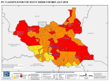 - Alarming figures and reports from 2017 : droughts, hunger and nutrition crisis - Prediction of IPC phase 4 from February to July 2018 - Forgotten area, few data available, low humanitarian presence