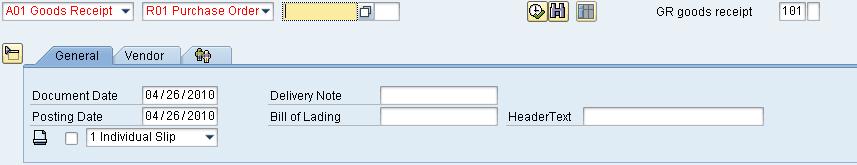 MM 2: Create Goods Receipt for Purchase Order Exercise Use the SAP Easy Access Menu to create a goods receipt.