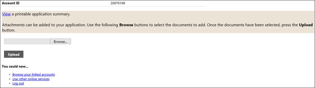 After clicking Submit, you can upload a document to attach to the license or filing. 2.